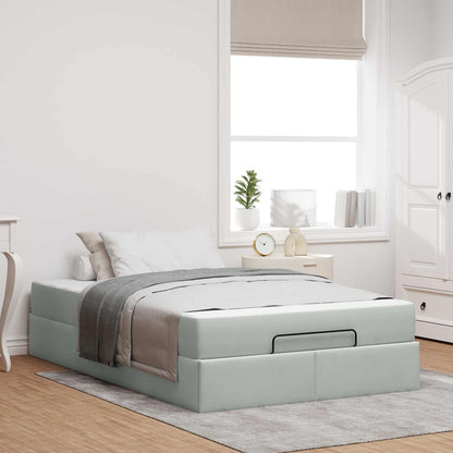 Struttura letto con materasso 2 pcs Grigio chiaro Velluto | homemem39