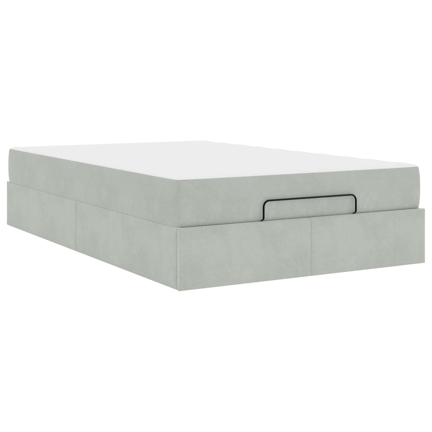 Struttura letto con materasso 2 pcs Grigio chiaro Velluto