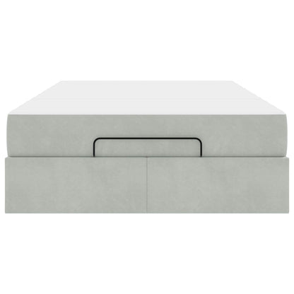 Struttura letto con materasso 2 pcs Grigio chiaro Velluto | homemem39