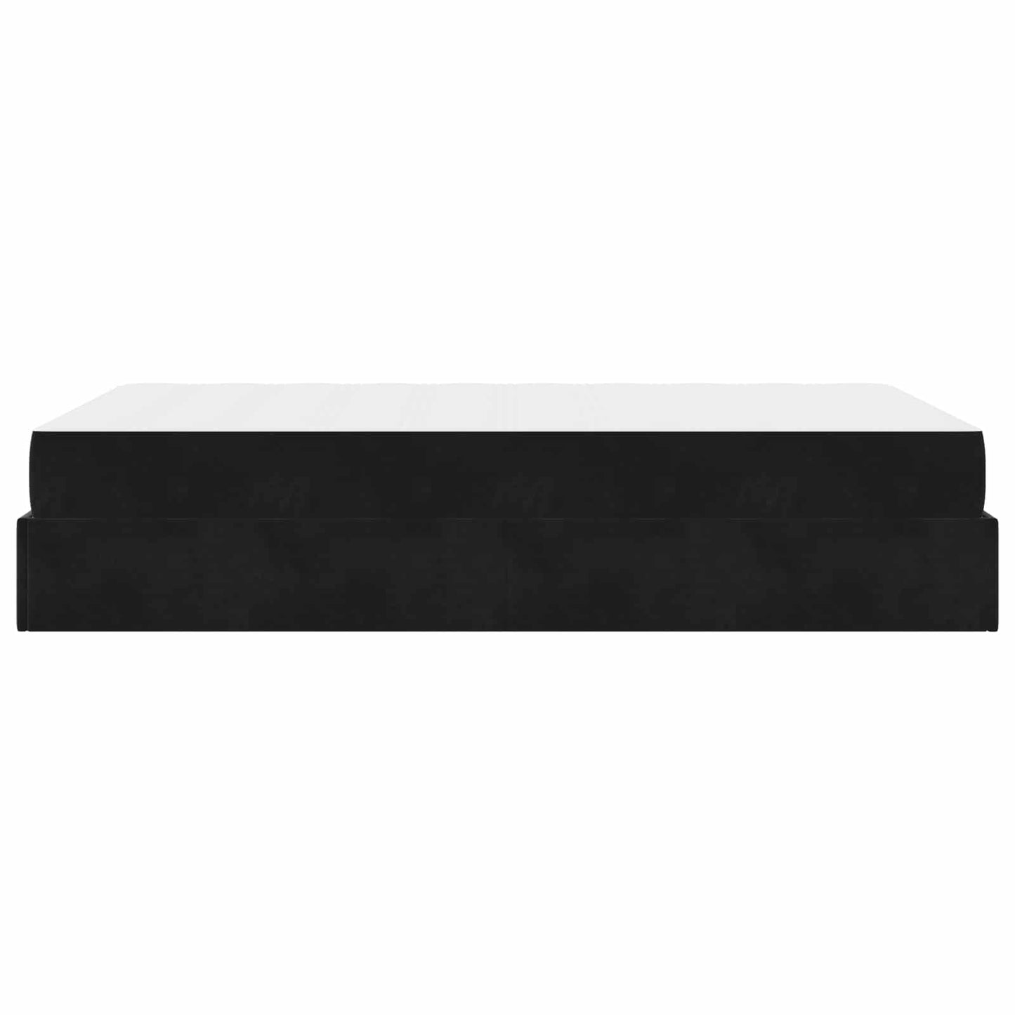 Struttura letto con materasso con materasso 2 pcs Nero Velluto