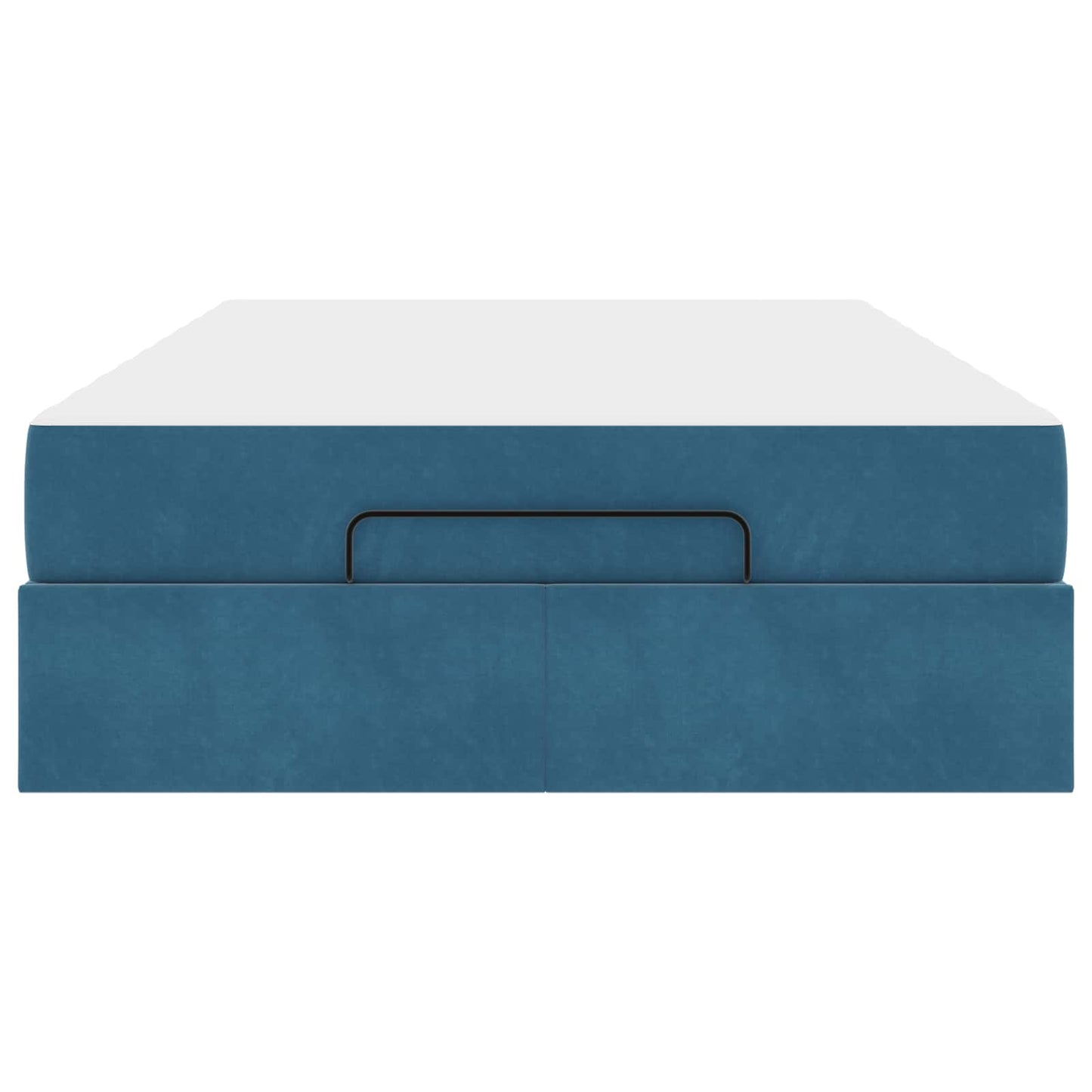 Struttura letto con materasso con materasso 2 pcs Blu Velluto