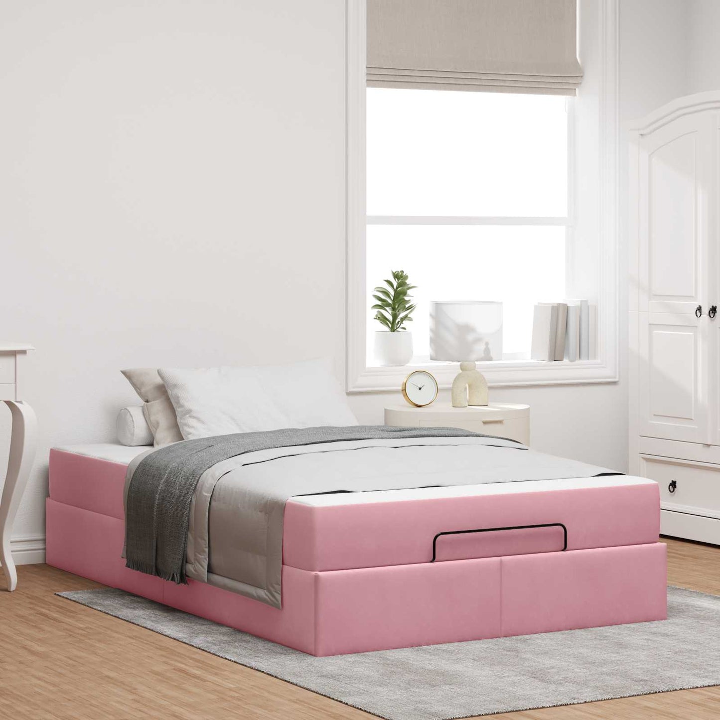 Struttura letto con materasso 2 pcs Rosa Velluto | homemem39