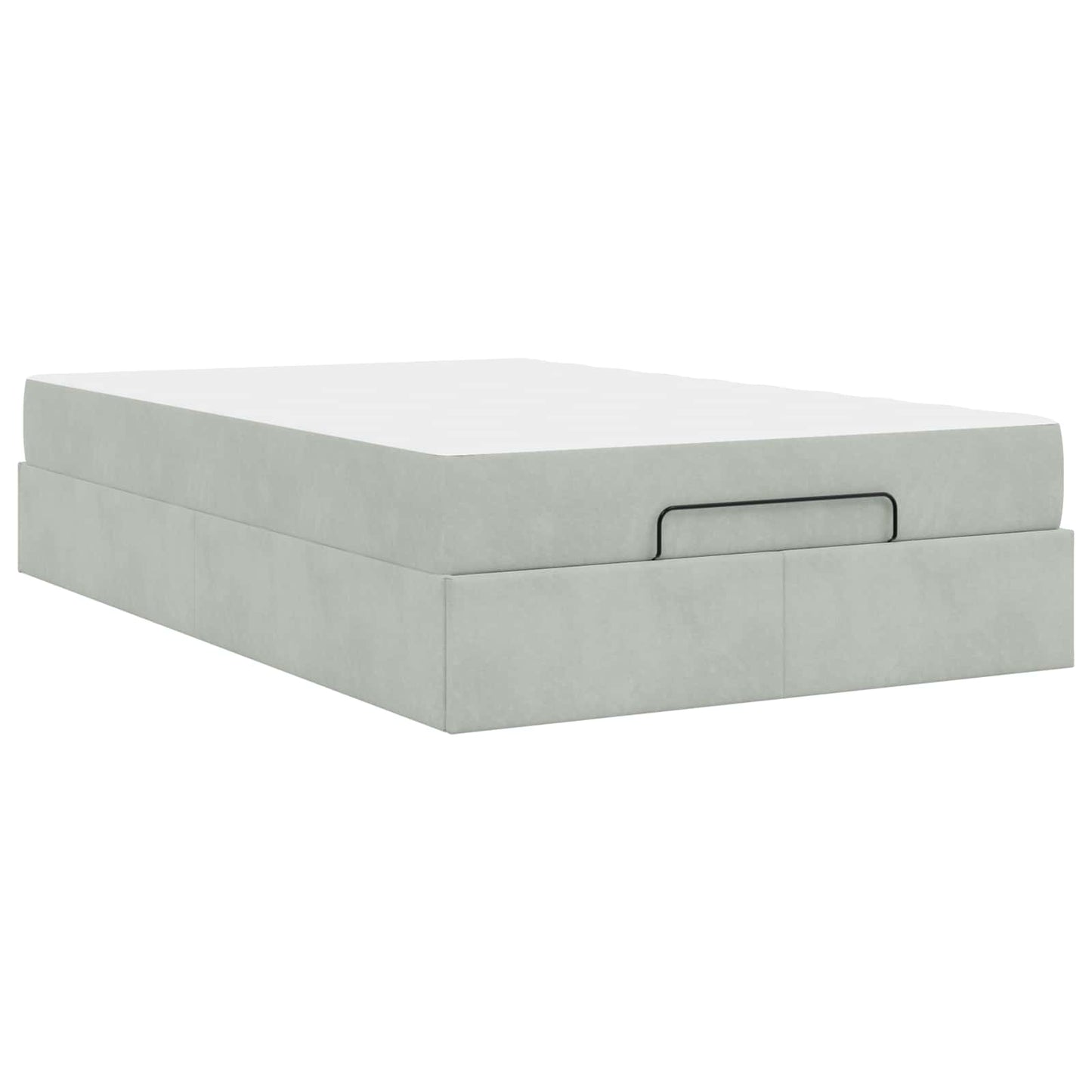 Struttura letto con materasso 2 pcs Grigio chiaro Velluto | homemem39