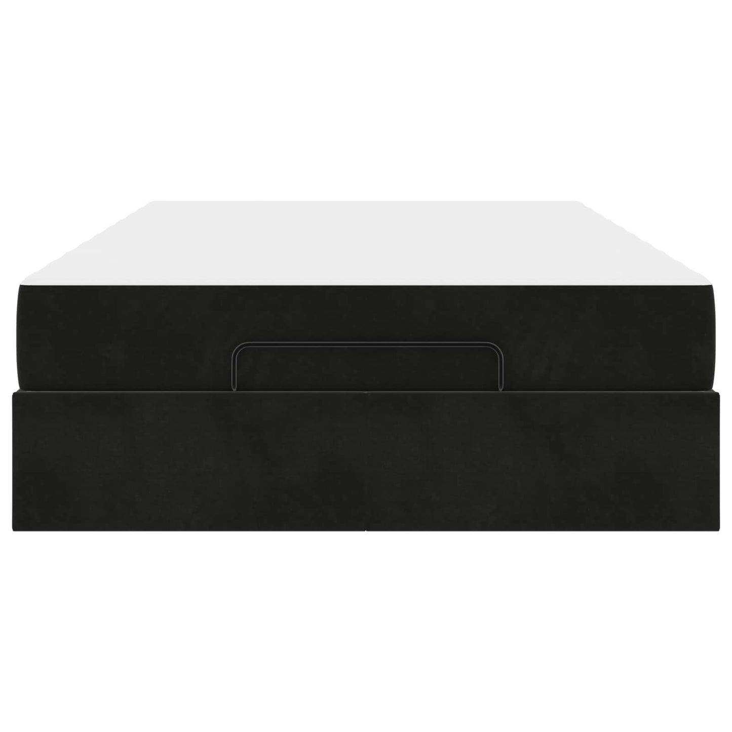 Struttura letto con materasso con materasso 2 pcs Nero Velluto