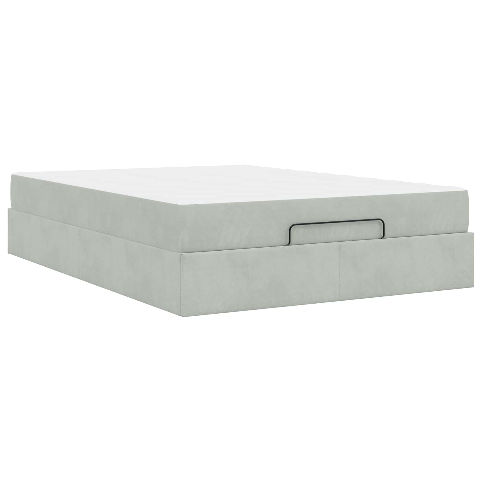 Struttura letto con materasso 2 pcs Grigio chiaro Velluto | homemem39