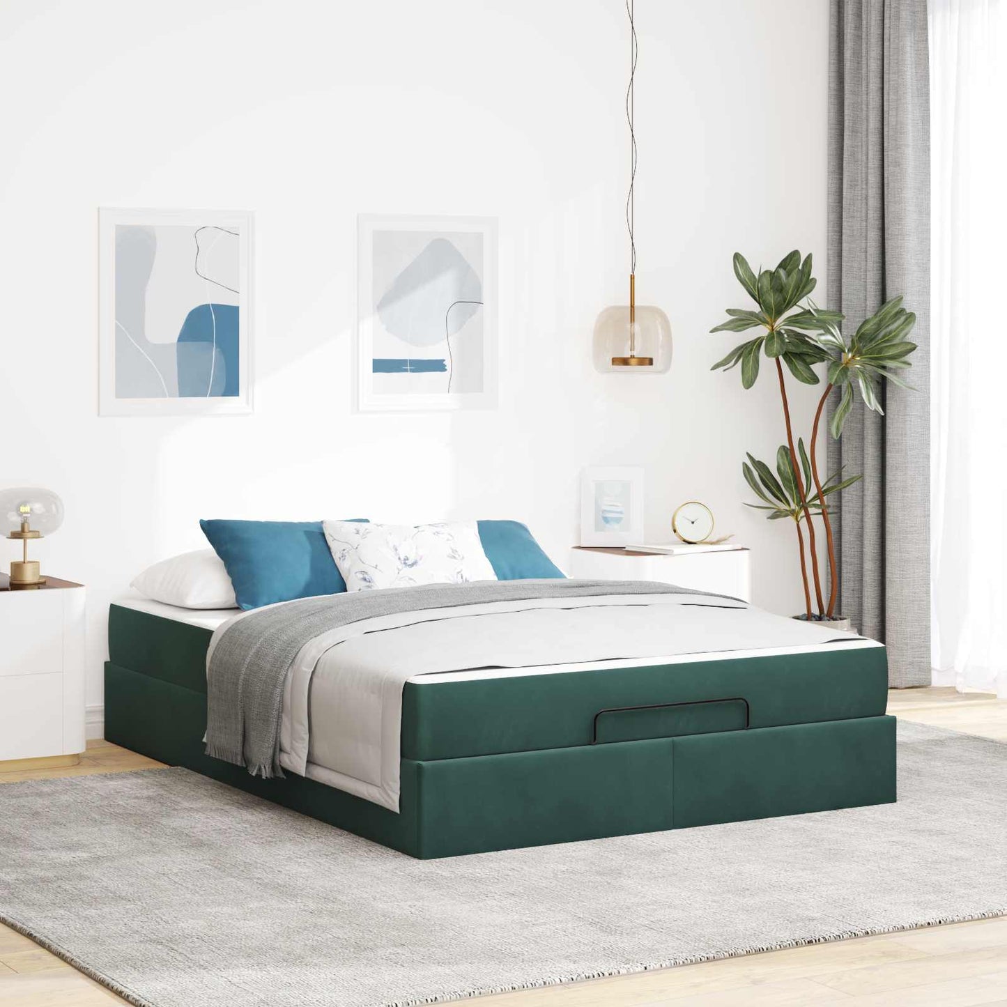 Struttura letto con materasso 2 pcs Verde Velluto | homemem39
