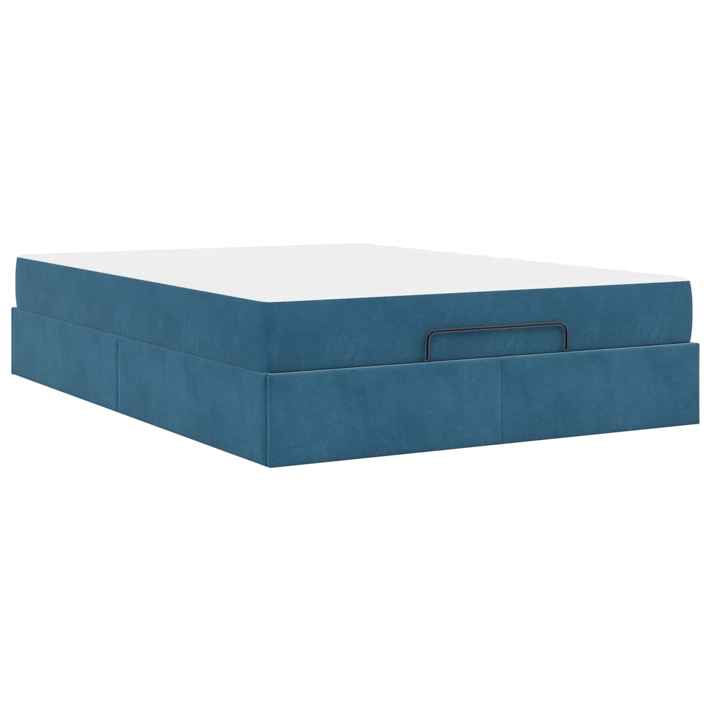 Struttura letto con materasso con materasso 2 pcs Blu Velluto
