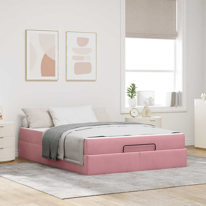Struttura letto con materasso 2 pcs Rosa Velluto | homemem39