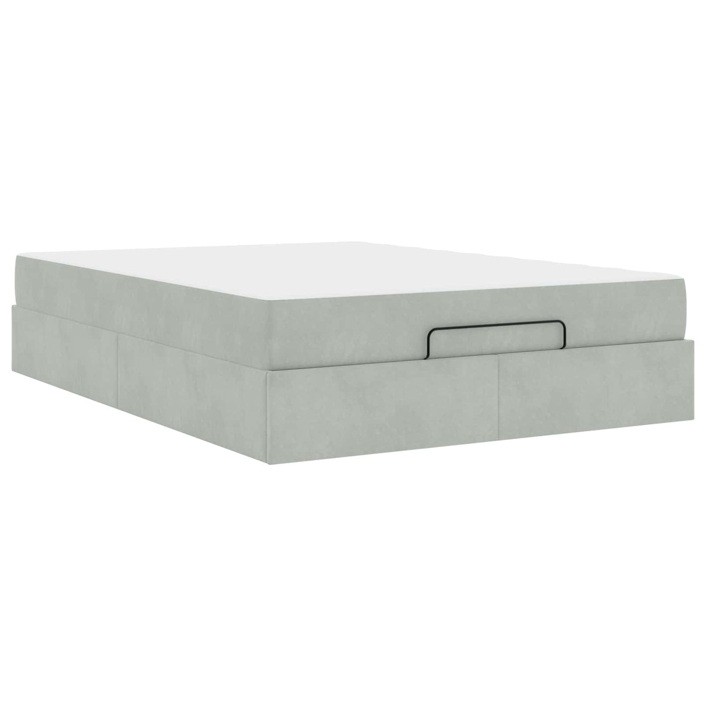 Struttura letto con materasso 2 pcs Grigio chiaro Velluto