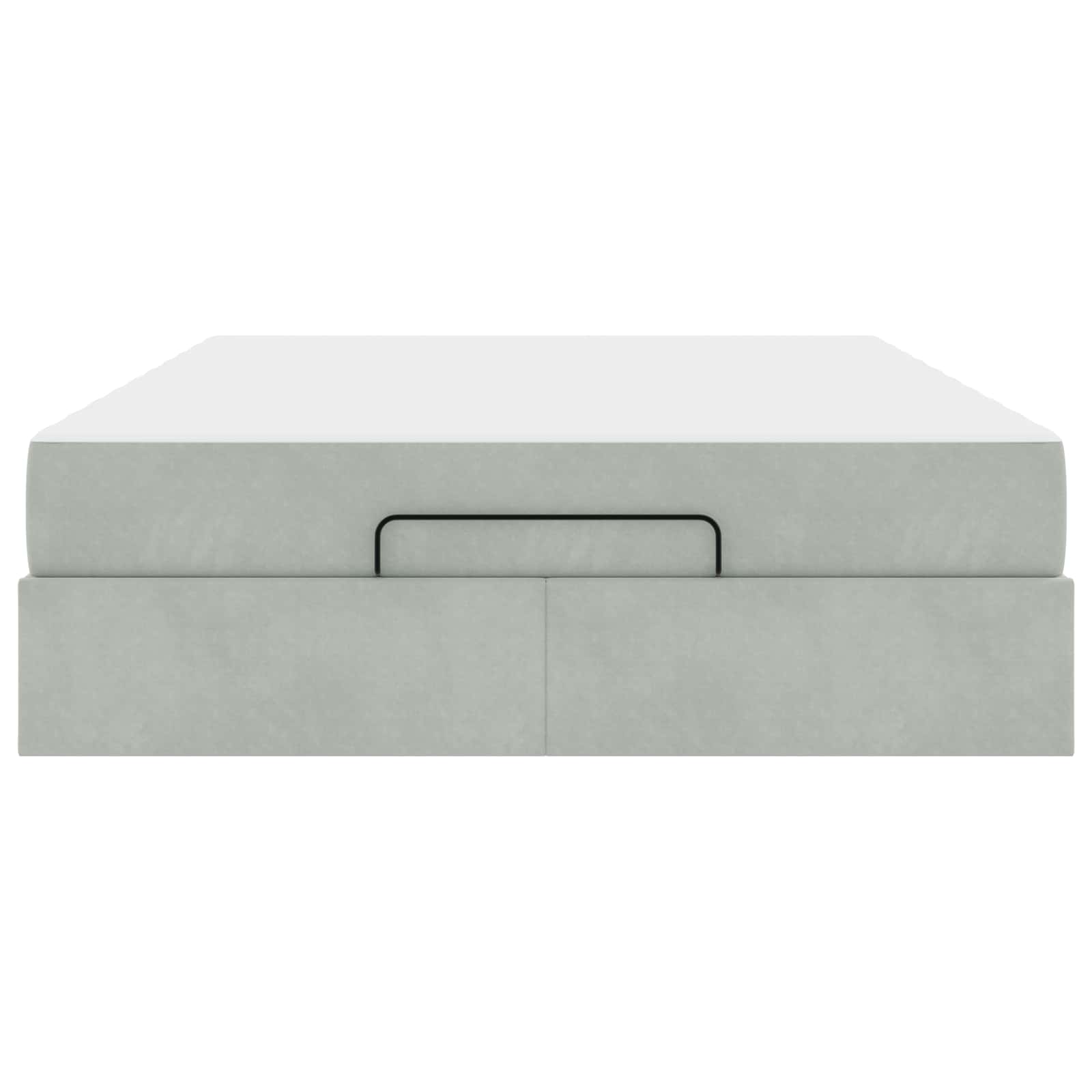 Struttura letto con materasso 2 pcs Grigio chiaro Velluto | homemem39