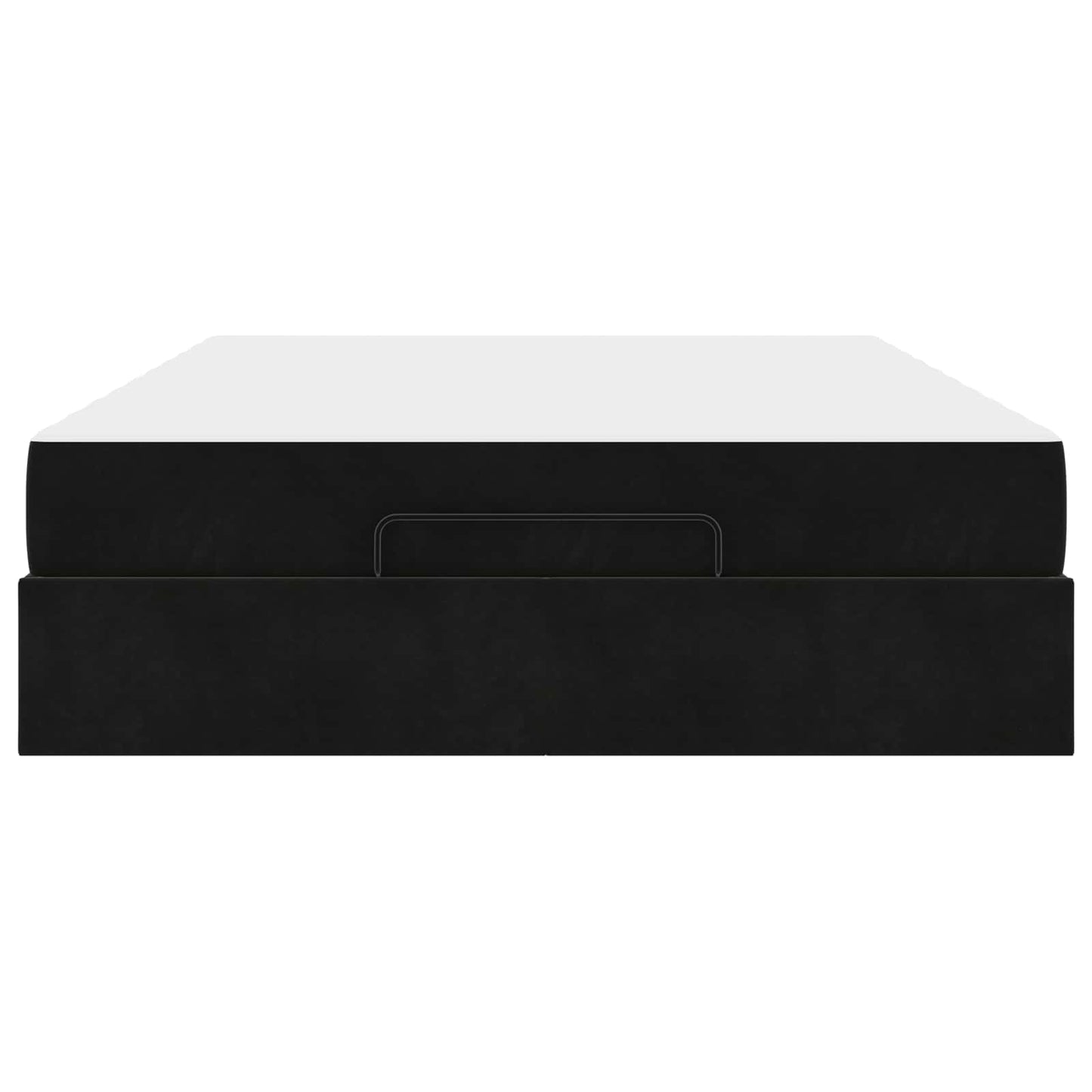 Struttura letto con materasso con materasso 2 pcs Nero Velluto