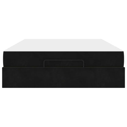 Struttura letto con materasso con materasso 2 pcs Nero Velluto