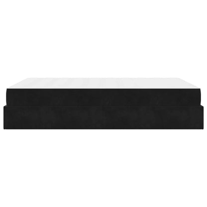 Struttura letto con materasso con materasso 2 pcs Nero Velluto