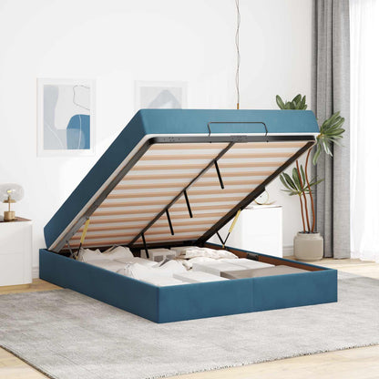 Struttura letto con materasso 2 pcs Blu Velluto | homemem39