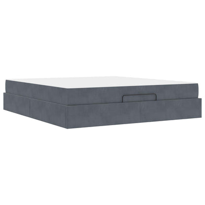 Struttura letto con materasso 2 pcs Grigio Sfumato Velluto