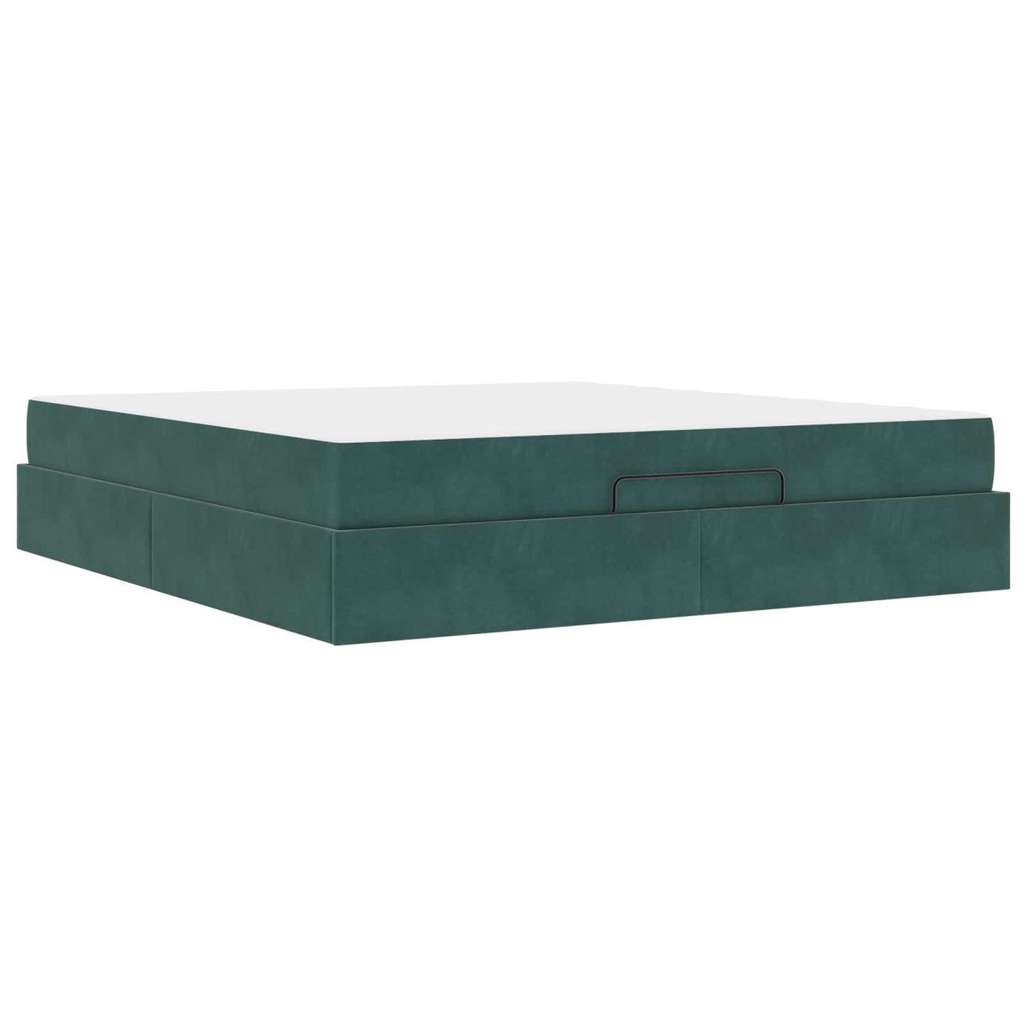 Struttura letto con materasso con materasso 2 pcs Verde Velluto