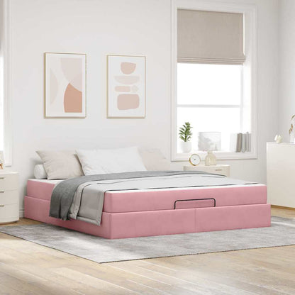 Struttura letto con materasso 2 pcs Rosa Velluto | homemem39