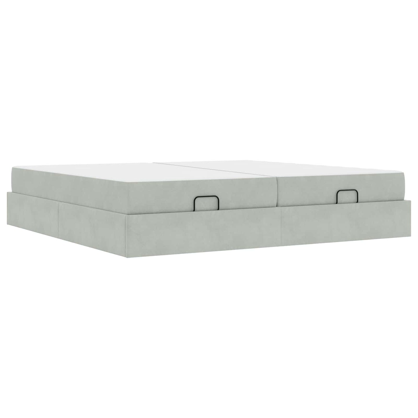 Struttura letto con materasso 2 pcs Grigio chiaro Velluto | homemem39