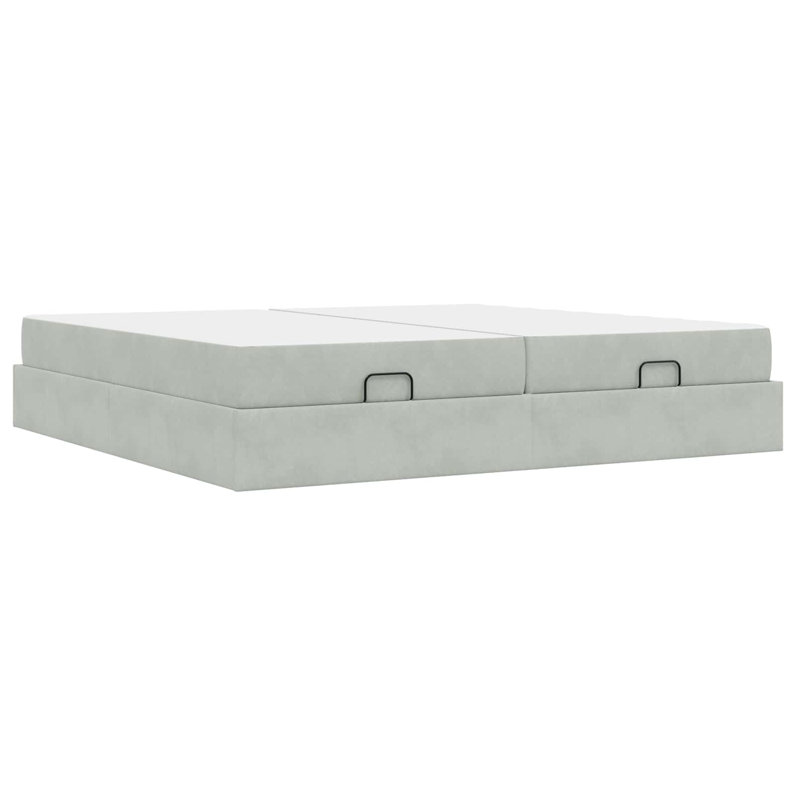 Struttura letto con materasso 2 pcs Grigio chiaro Velluto | homemem39