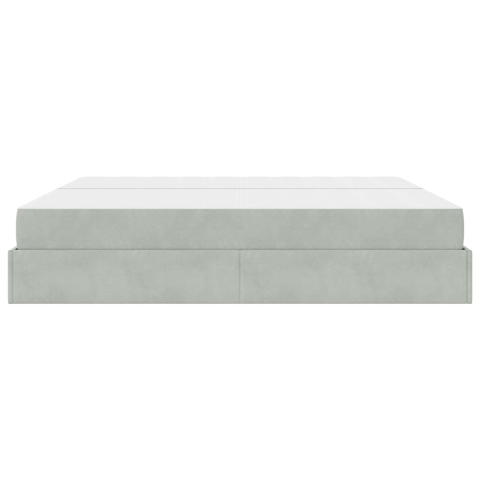 Struttura letto con materasso 2 pcs Grigio chiaro Velluto | homemem39