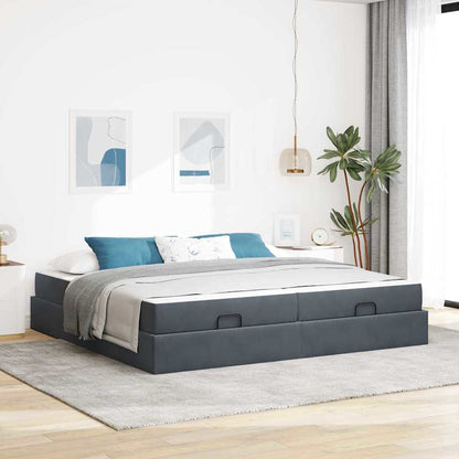 Struttura letto con materasso 2 pcs Grigio Sfumato Velluto | homemem39