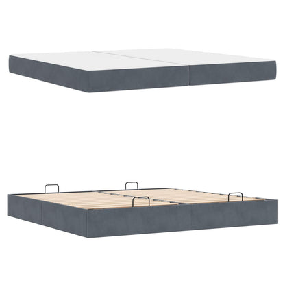 Struttura letto con materasso 2 pcs Grigio Sfumato Velluto | homemem39