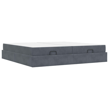 Struttura letto con materasso 2 pcs Grigio Sfumato Velluto | homemem39