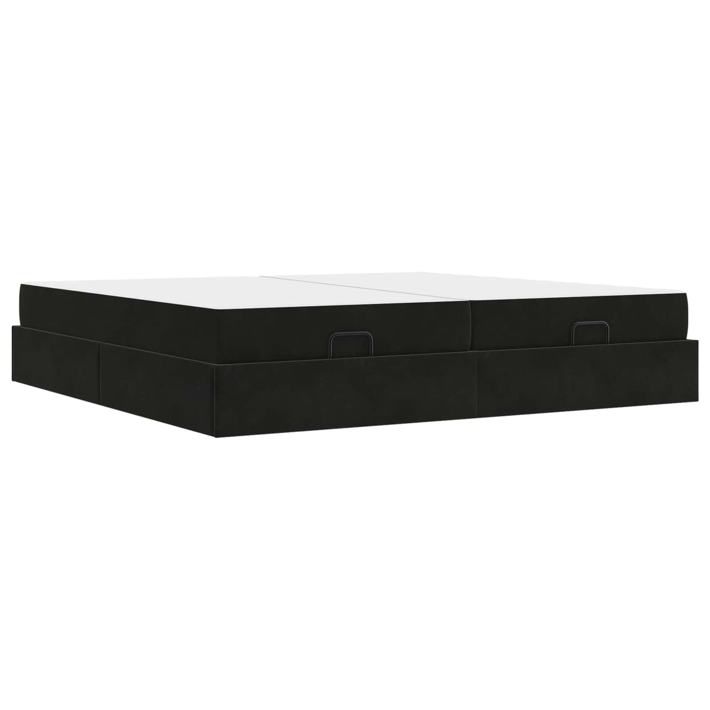 Struttura letto con materasso con materasso 2 pcs Nero Velluto | homemem39