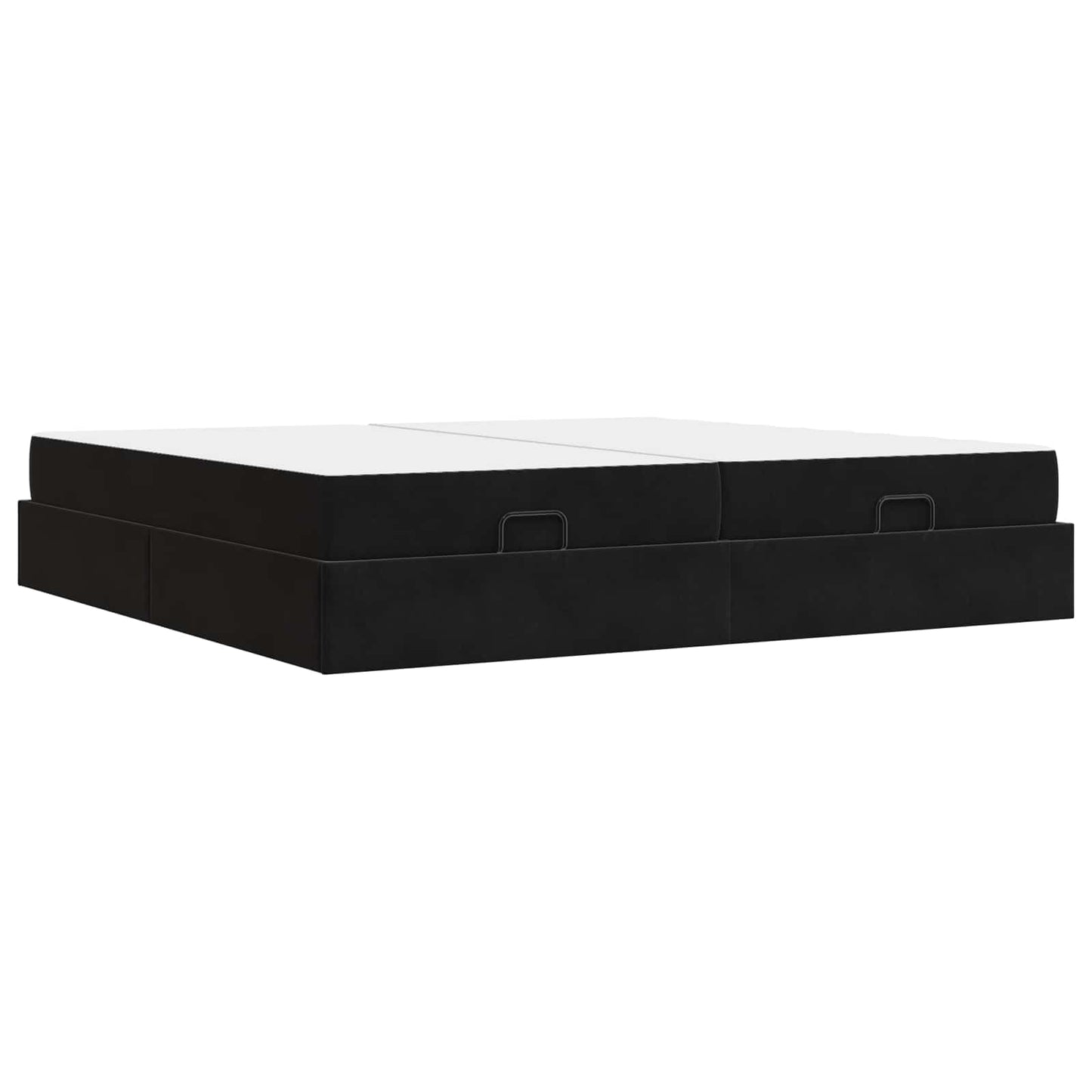 Struttura letto con materasso con materasso 2 pcs Nero Velluto | homemem39