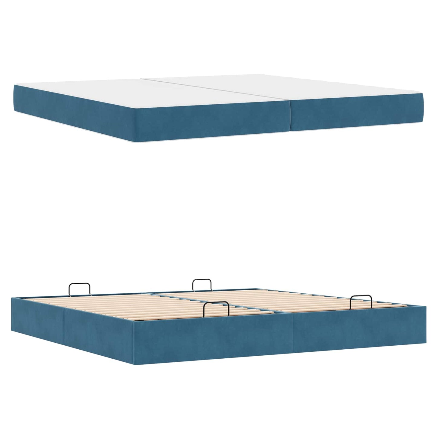 Struttura letto con materasso con materasso 2 pcs Blu Velluto | homemem39