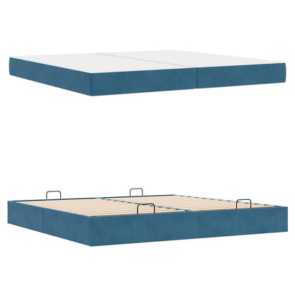 Struttura letto con materasso con materasso 2 pcs Blu Velluto | homemem39