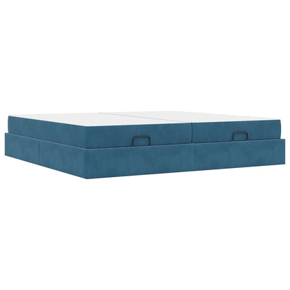 Struttura letto con materasso con materasso 2 pcs Blu Velluto | homemem39
