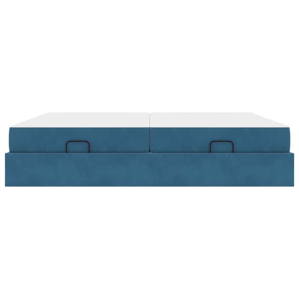 Struttura letto con materasso con materasso 2 pcs Blu Velluto | homemem39