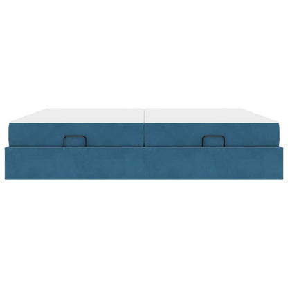 Struttura letto con materasso con materasso 2 pcs Blu Velluto | homemem39