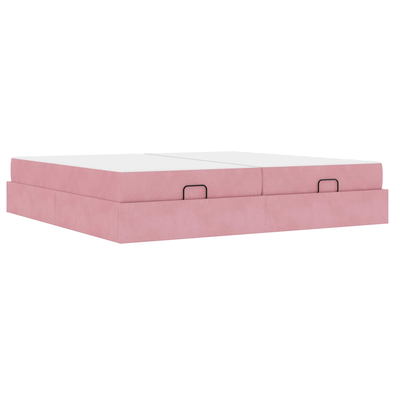 Struttura letto con materasso con materasso 2 pcs Rosa Velluto | homemem39