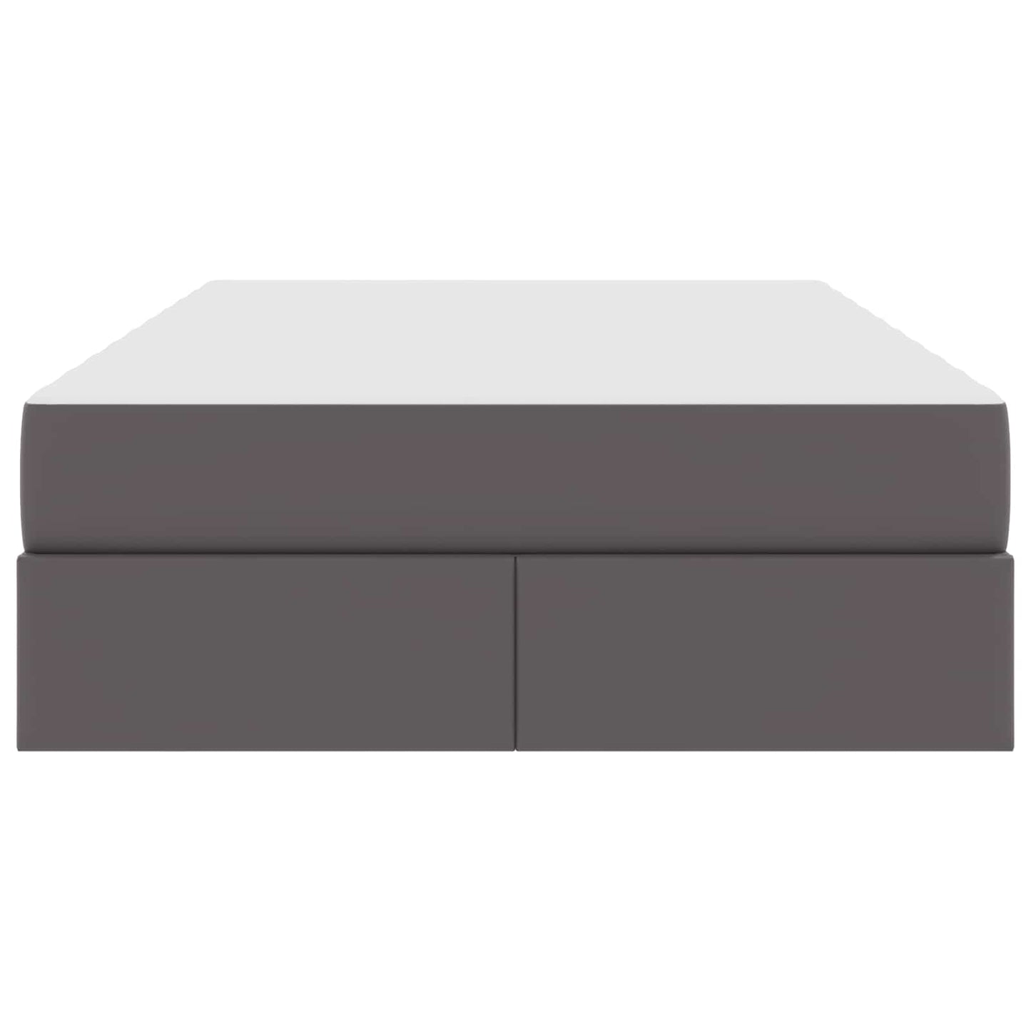 Letto con contenitore e materasso 2 pcs Grigio Pelle | homemem39