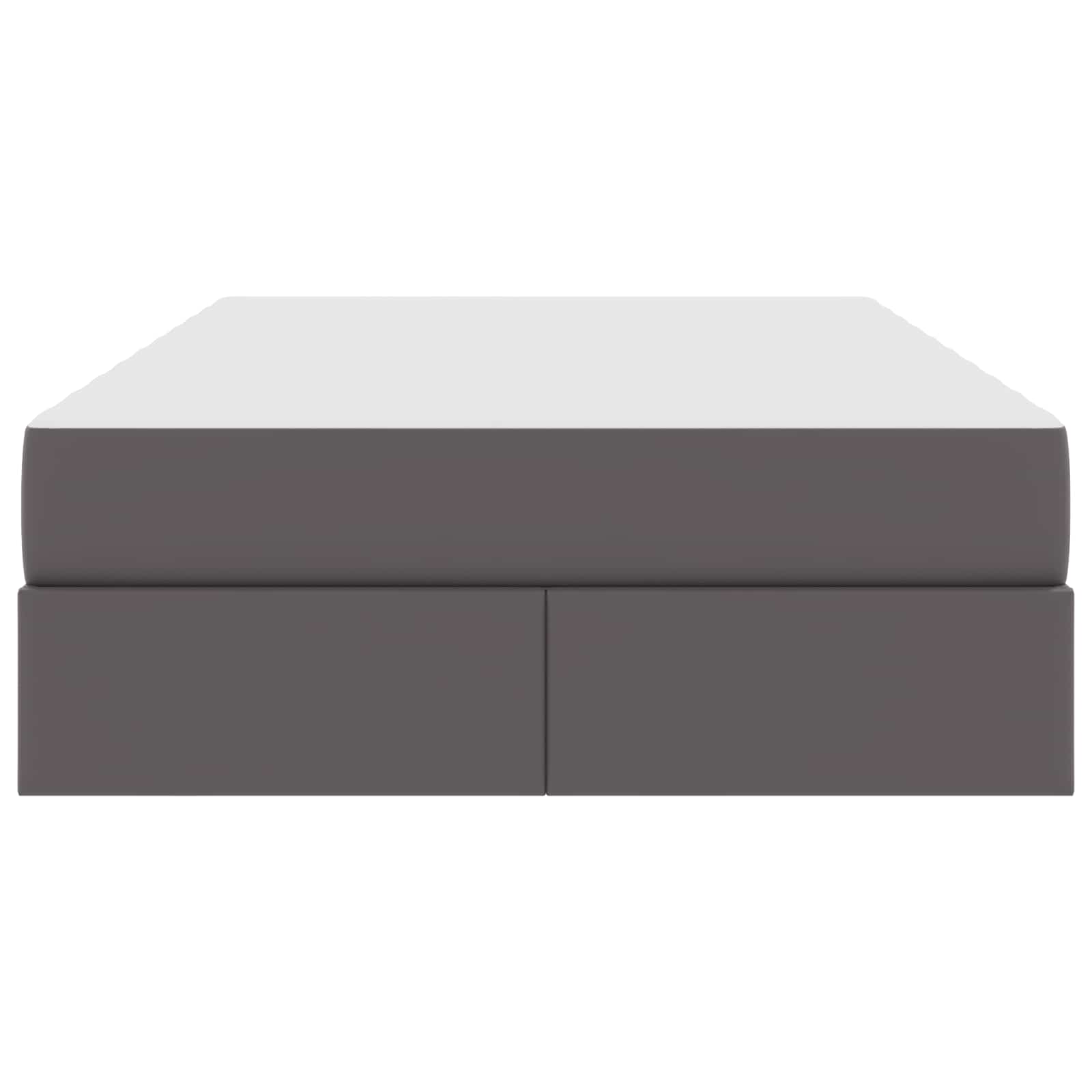 Letto con contenitore e materasso 2 pcs Grigio Pelle | homemem39