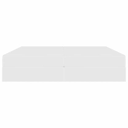 Letto con contenitore e materasso 2 pcs Bianco Pelle | homemem39