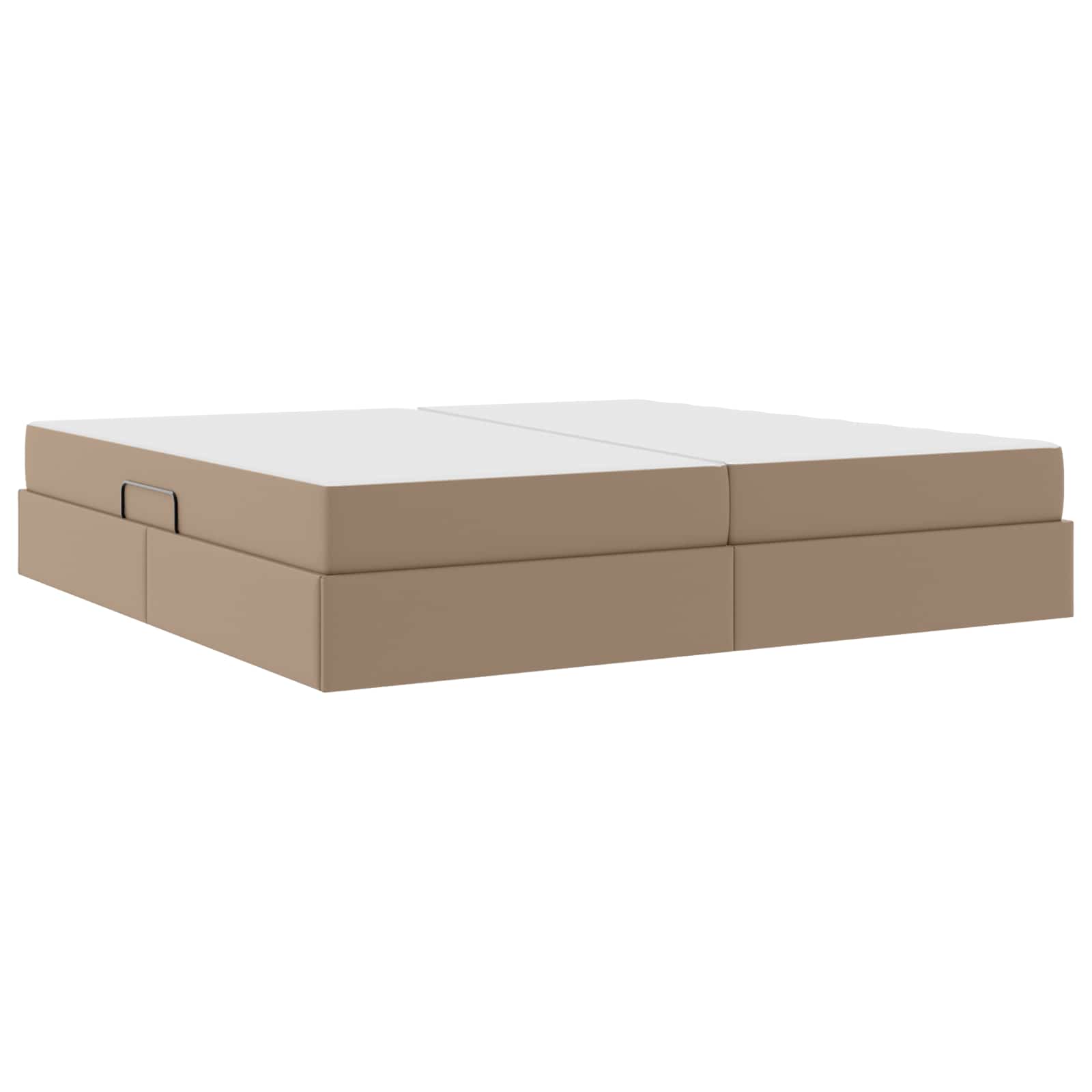 Letto con contenitore e materasso 2 pcs Cappuccino Pelle | homemem39