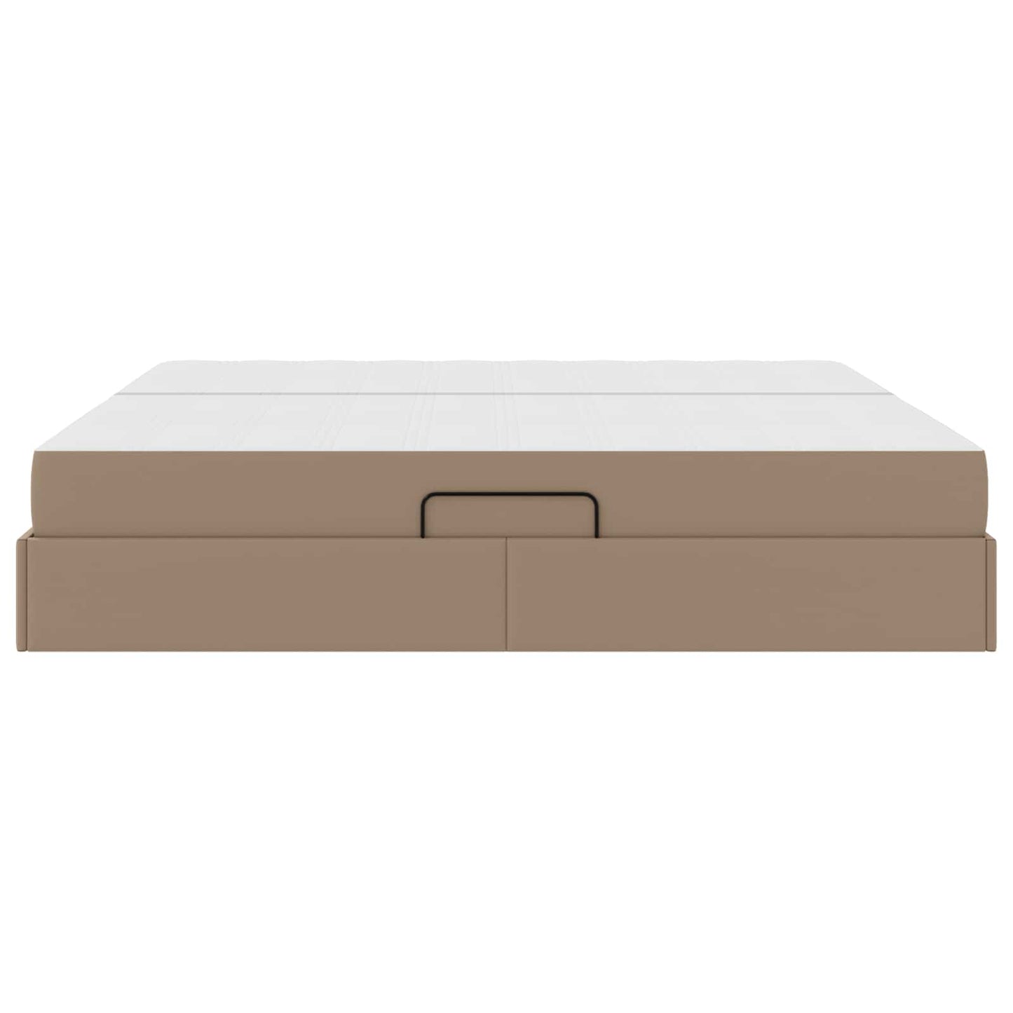 Letto con contenitore e materasso 2 pcs Cappuccino Pelle | homemem39