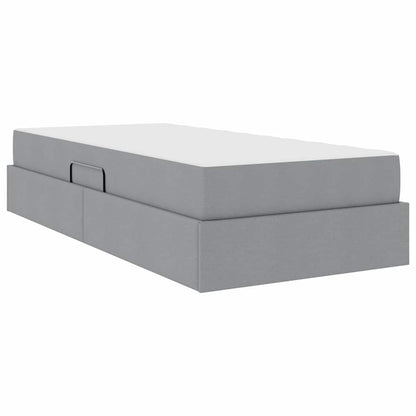 Letto con contenitore e materasso Grigio chiaro 90 x 190 cm | homemem39