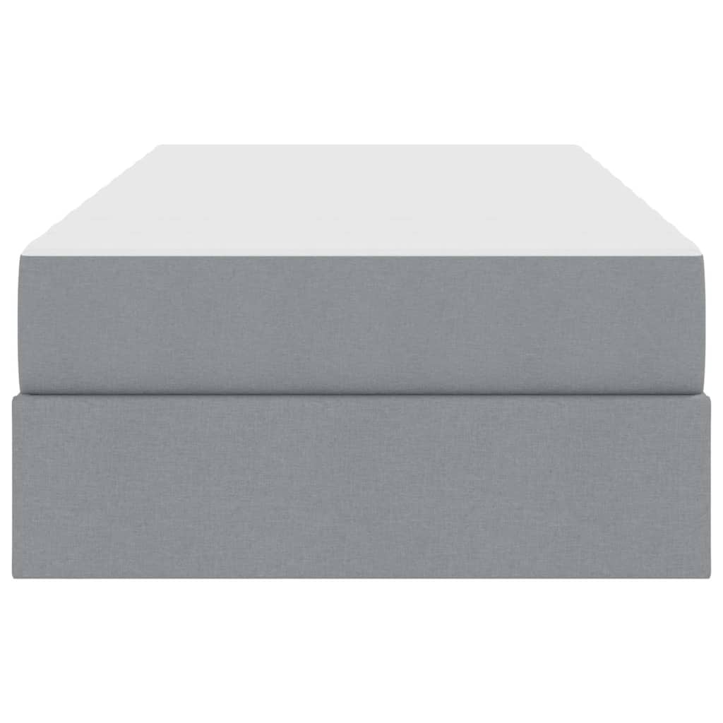 Letto con contenitore e materasso Grigio chiaro 90 x 190 cm | homemem39