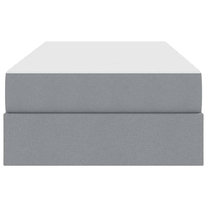 Letto con contenitore e materasso Grigio chiaro 90 x 190 cm | homemem39