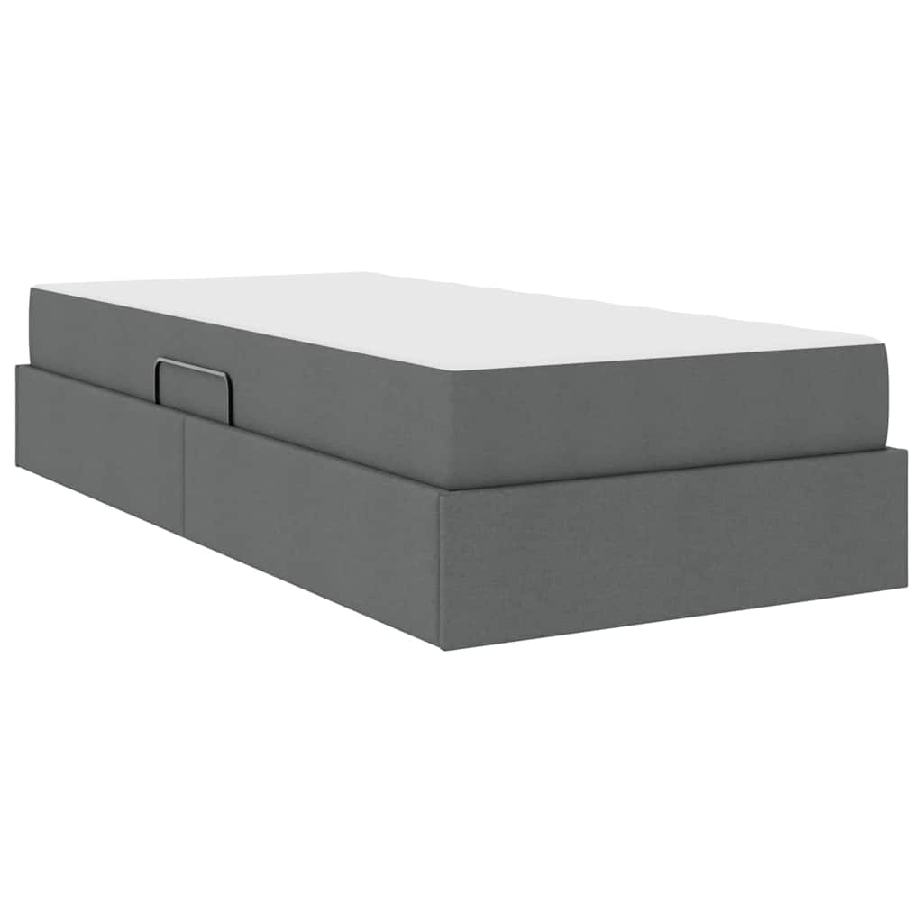 Letto con contenitore e materasso Grigio scuro 90 x 190 cm | homemem39