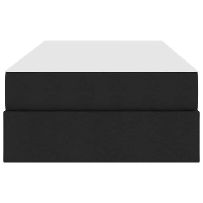 Letto con contenitore e materasso Nero 90 x 190 cm Poliestere | homemem39