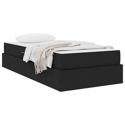 Letto con contenitore e materasso Nero 90 x 190 cm Poliestere | homemem39