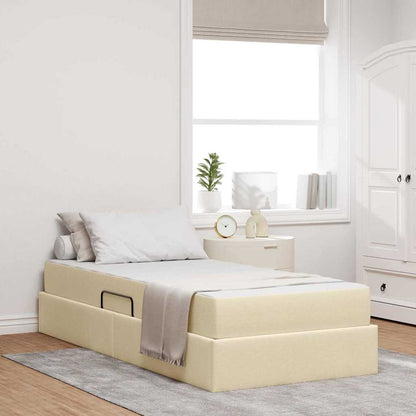Letto con contenitore e materasso Crema 90 x 190 cm Poliestere | homemem39