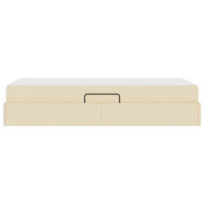 Letto con contenitore e materasso Crema 90 x 190 cm Poliestere | homemem39