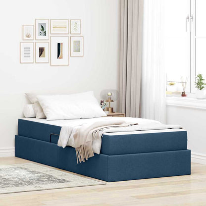 Letto con contenitore e materasso Blu 90 x 190 cm Poliestere | homemem39