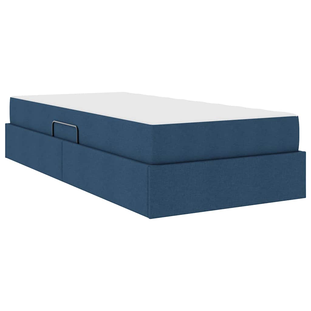 Letto con contenitore e materasso Blu 90 x 190 cm Poliestere | homemem39
